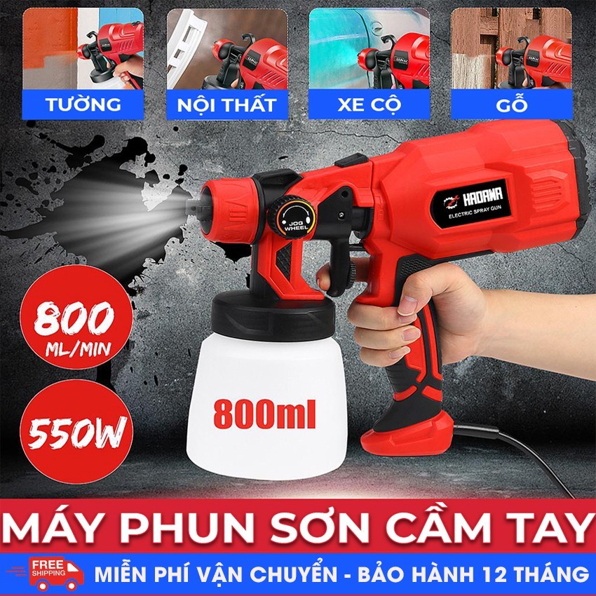 Máy Phun Sơn HADAWA Cầm Tay, Công Suất 550W, Súng Phun Sơn Dùng Điện 220V | Shopee Việt Nam