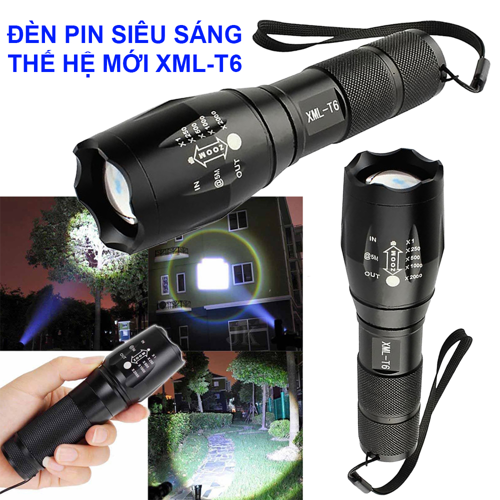 Đèn pin siêu sáng UltraFire XML-T6 chống nước Hàng Nhập Khẩu Chính Hãng Saigon Garden, thiết kế nhỏ gọn, tiện dụng, tầm chiếu sáng rộng - Đèn pin Hãng Ultrafire | NoiThatThanhDo.com