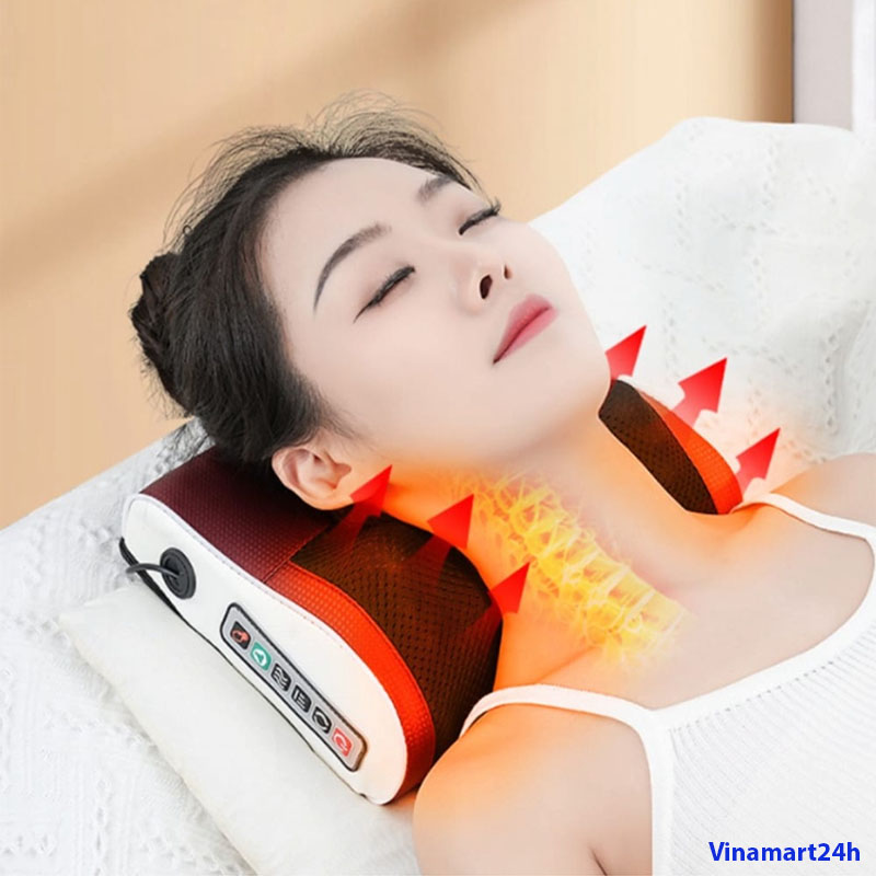 Gối Massage Hồng Ngoại 16 Bi Nhật Bản Cao Cấp