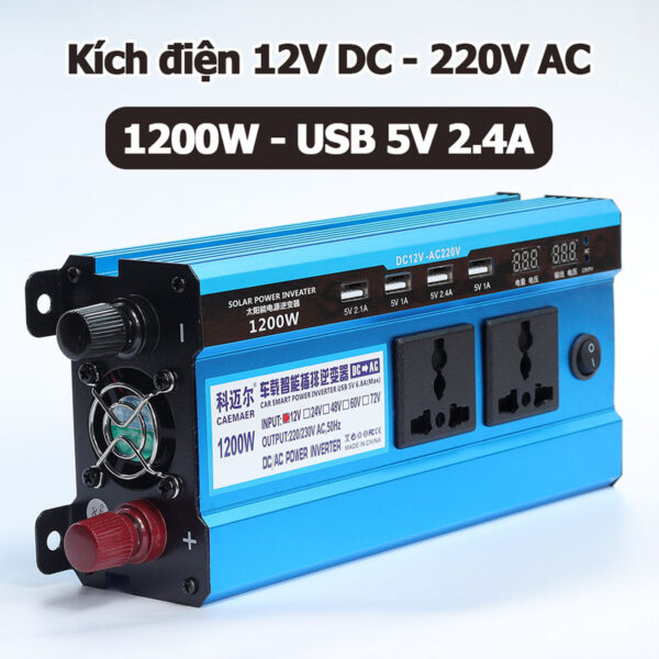 Bộ Kích Điện 12V DC Sang 220V AC 1200W Cực Khoẻ